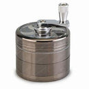 Dichavador Metal 4 Partes Grande 60mm Manivela Coletor Kief Top